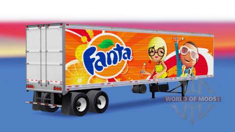 Fanta skin for semi-refrigerated for American Truck Simulator