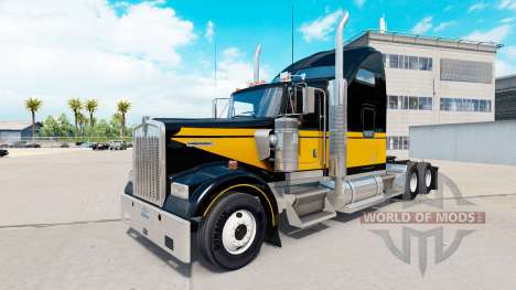 Skin Bandit Style on the truck Kenworth W900 for American Truck Simulator