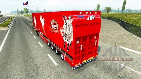 Krone curtain semi-trailer 1. FC Koln for Euro Truck Simulator 2