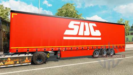 Curtain semi-trailer SDC v2.0 for Euro Truck Simulator 2