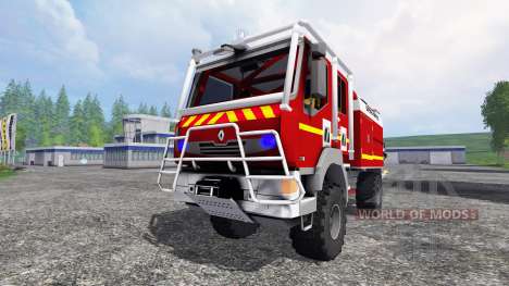 Renault Midlum Crew Cab 4x4 2009 [firetruck] for Farming Simulator 2015