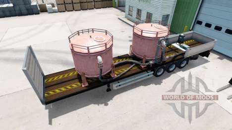 Flatbed semi-trailer Kogel with different loads. for American Truck Simulator