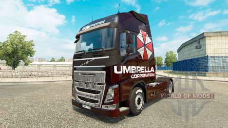 Umbrella Corporation skin for Volvo truck for Euro Truck Simulator 2