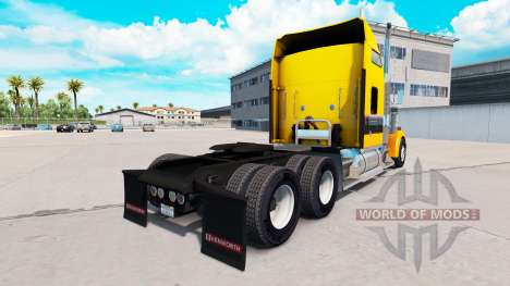Skin Gold Black on the truck Kenworth W900 for American Truck Simulator