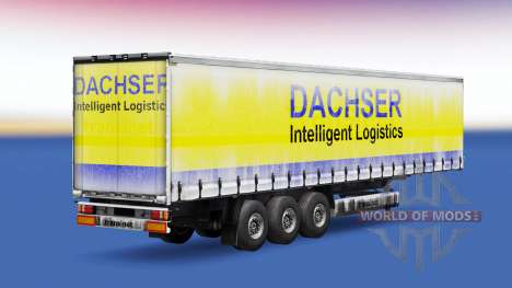 Dachser skin v1.1 on the trailer for Euro Truck Simulator 2