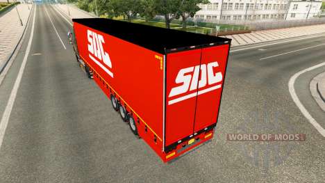 Curtain semi-trailer SDC v2.0 for Euro Truck Simulator 2