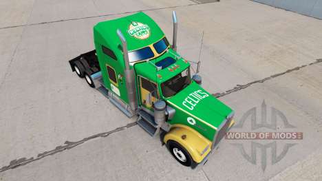 Boston Celtics skin for the Kenworth W900 tracto for American Truck Simulator