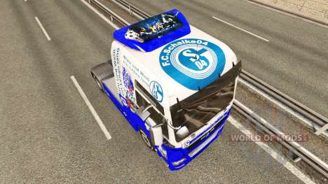 Skin FC Schalke 04 on tractor MAN for Euro Truck Simulator 2