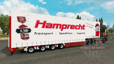 Krone curtain semi-trailer Hamprecht for Euro Truck Simulator 2