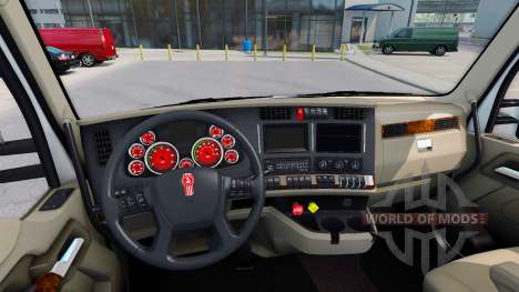 Red color of devices at a Kenworth T680 for American Truck Simulator