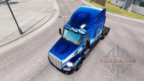 Skin Blue Lion Transport on tractor Peterbilt for American Truck Simulator