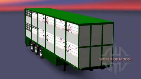 Semitrailer-cattle carrier Ferkel Trans v2.0 for Euro Truck Simulator 2
