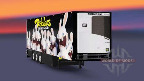 Semitrailer refrigerator Schmitz Rabbids for Euro Truck Simulator 2
