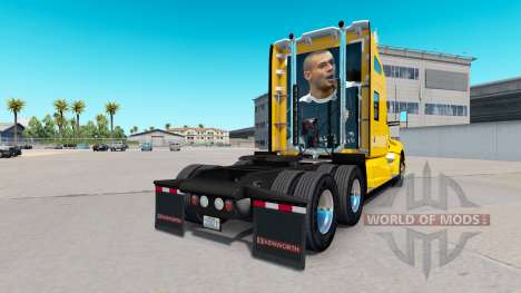 Skin Port Vale on yellow tractor Kenworth for American Truck Simulator