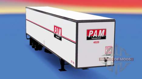 All-metal semitrailer PAM for American Truck Simulator
