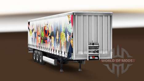 Skin Dragon Ball on the trailer for Euro Truck Simulator 2