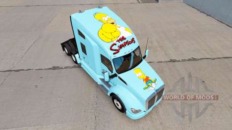 Skin The Simpsons on a Kenworth tractor for American Truck Simulator