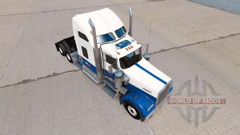 Skin Blue-white-truck Kenworth W900 for American Truck Simulator