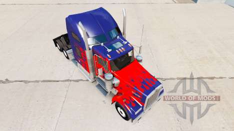 Skin for Optimus Prime truck Kenworth W900 for American Truck Simulator