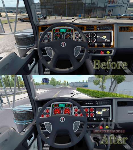 Red color devices have a Kenworth W900 for American Truck Simulator