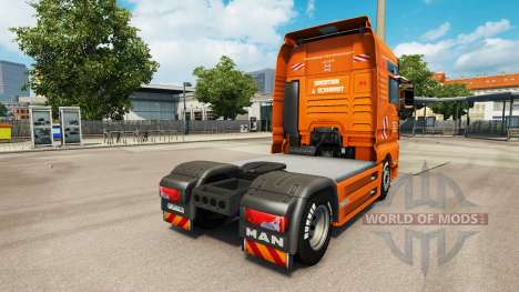 The J. Eckhardt Spedition skin for truck MAN for Euro Truck Simulator 2