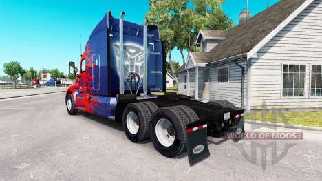Optimus Prime skin for the truck Peterbilt for American Truck Simulator