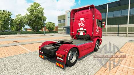 Skin 1. FC Nurnberg in the Scania truck for Euro Truck Simulator 2