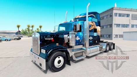 Skin Jurassic World truck Kenworth W900 for American Truck Simulator