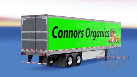 Skin Conors Organics on the trailer for American Truck Simulator