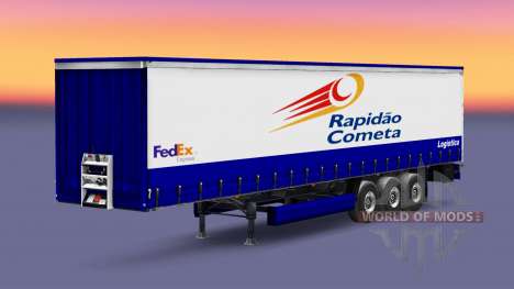 Skin Rapidao Cometa on the trailer for Euro Truck Simulator 2