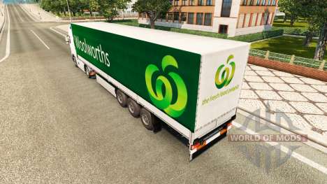 Woolworths skin for trailers for Euro Truck Simulator 2