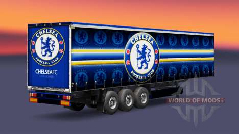 Skin Chelsea FC v1.3 on the trailer for Euro Truck Simulator 2