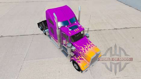 Skin California Flames on the truck Kenworth W90 for American Truck Simulator