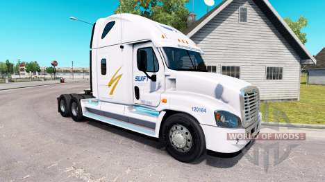 Skin Swift on tractor Freightliner Cascadia for American Truck Simulator