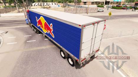 Skin Red Bull on the semitrailer-the refrigerato for American Truck Simulator