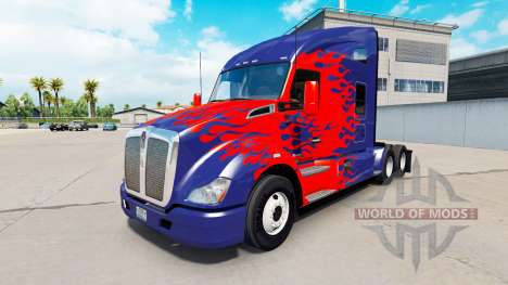 Skin for Optimus Prime truck Kenworth for American Truck Simulator