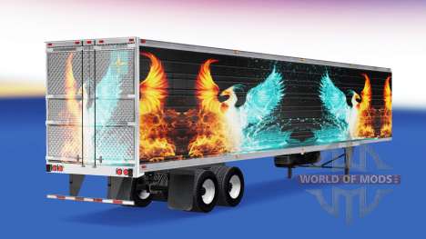Skin CS Logistics 01 on the semitrailer-the refr for American Truck Simulator