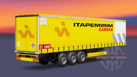 Itapemirim Cargas skin for the trailer for Euro Truck Simulator 2