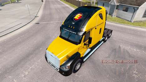 Скин Estes Express на Freightliner Cascadia for American Truck Simulator