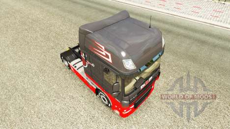 Grey Red skin for DAF truck for Euro Truck Simulator 2