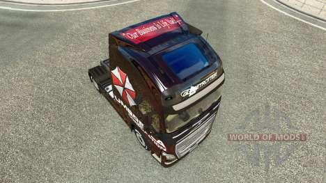 Umbrella Corporation skin for Volvo truck for Euro Truck Simulator 2