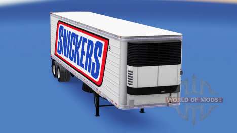 Skin Snickers on the semitrailer-the refrigerato for American Truck Simulator