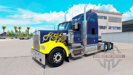 Skin on Hard Truck tractor Kenworth W900 for American Truck Simulator