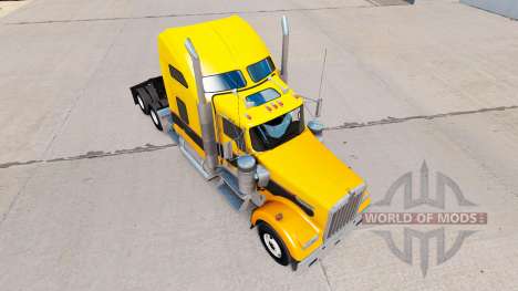 Skin Gold Black on the truck Kenworth W900 for American Truck Simulator
