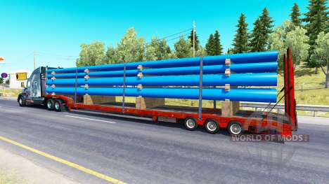 Low sweep with a cargo of pipes for American Truck Simulator