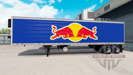 Skin Red Bull on the semitrailer-the refrigerato for American Truck Simulator