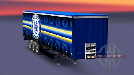 Skin Chelsea FC v1.3 on the trailer for Euro Truck Simulator 2