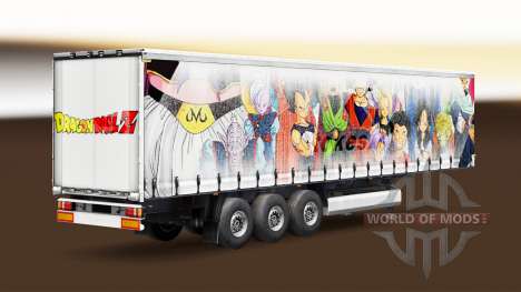 Skin Dragon Ball on the trailer for Euro Truck Simulator 2