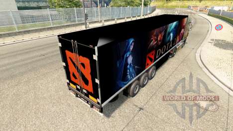 Skin Dota 2 on the trailer for Euro Truck Simulator 2