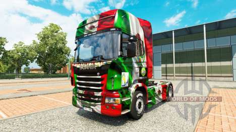 The Mexico Copa 2014 skin for Scania truck for Euro Truck Simulator 2